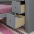 Jackpot Deluxe BUXTON4 Full over Twin L-Shaped Bunk with Staircase + Desk + Storage