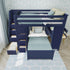 Jackpot Deluxe BUXTON4 Full over Twin L-Shaped Bunk with Staircase + Desk + Storage