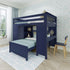 Jackpot Deluxe BUXTON4 Full over Twin L-Shaped Bunk with Staircase + Desk + Storage