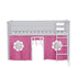 Jackpot Deluxe York 1 Twin Play Loft with Pink/White Curtain