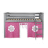 Jackpot Deluxe York 1 Twin Play Loft with Pink/White Curtain
