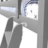 Jackpot Deluxe York 2 Twin Play Loft with Red/Blue/White Curtain