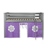 Jackpot Deluxe York 3 Twin Play Loft with Purple/White Curtain