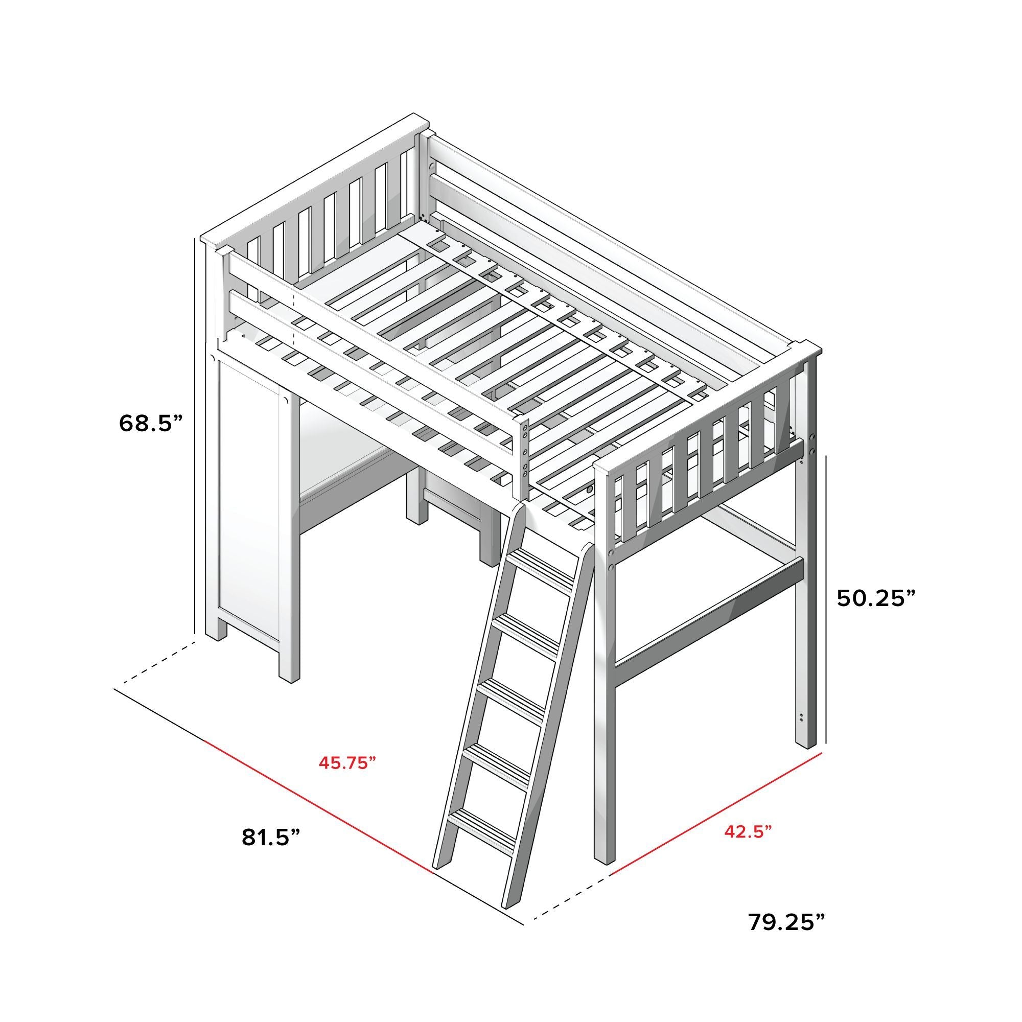 Jackpot Deluxe Canterbury All in One Study Loft Bed