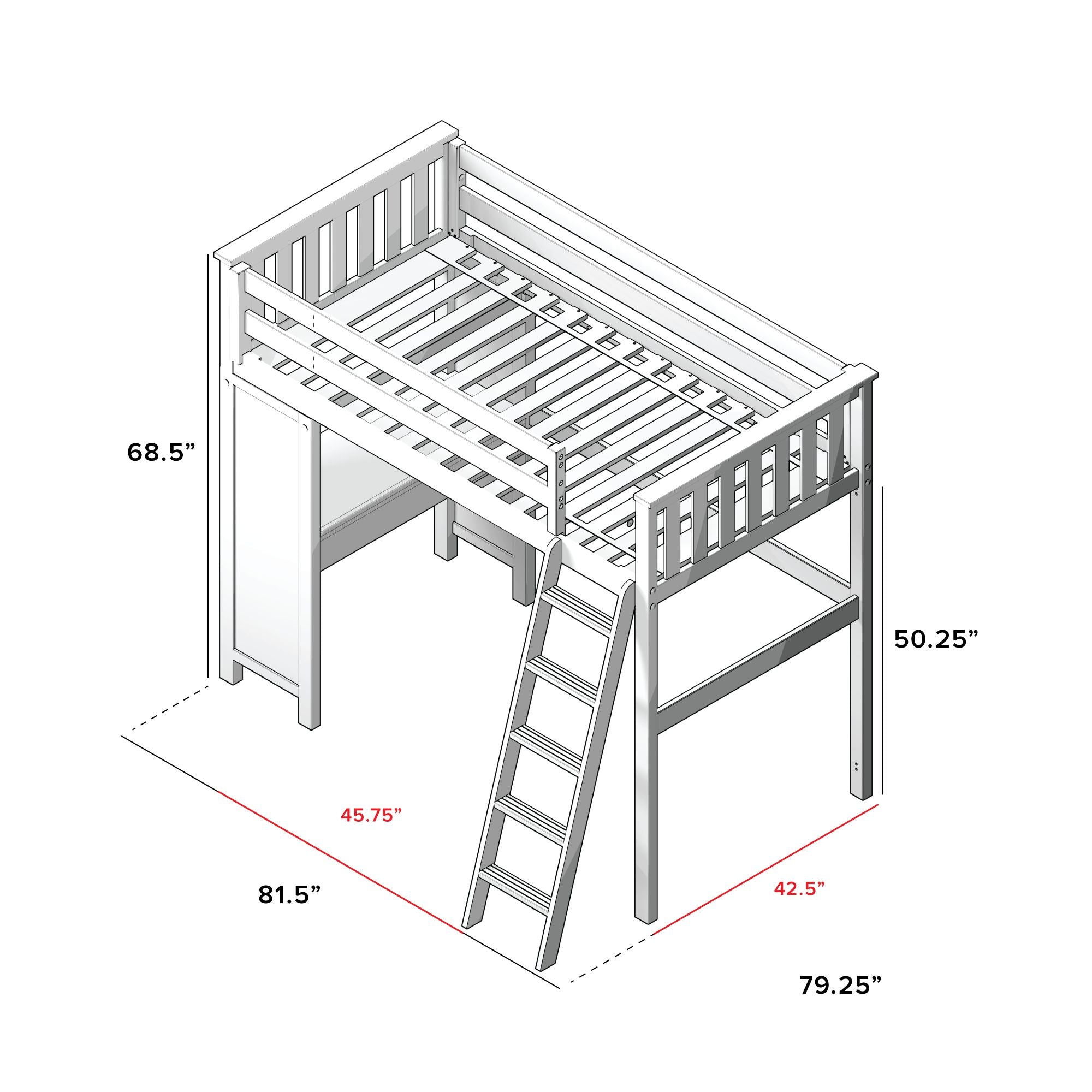 Jackpot Deluxe Canterbury All in One Study Loft Bed