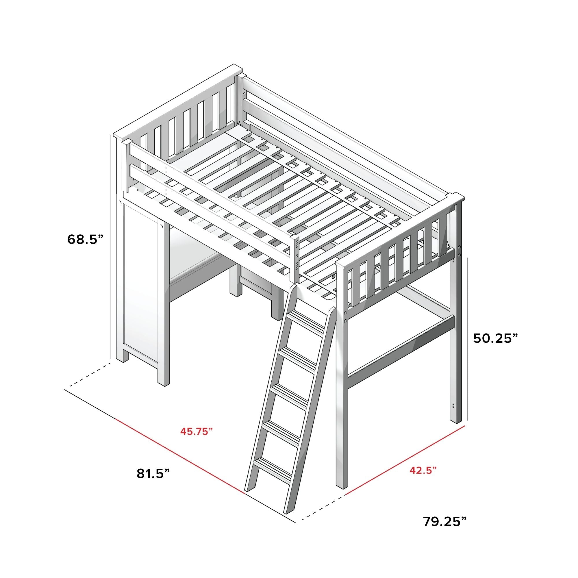 Jackpot Deluxe Canterbury All in One Study Loft Bed