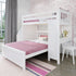 Jackpot Deluxe Brighton 1 Staircase Loft Bed Desk + Full Bed
