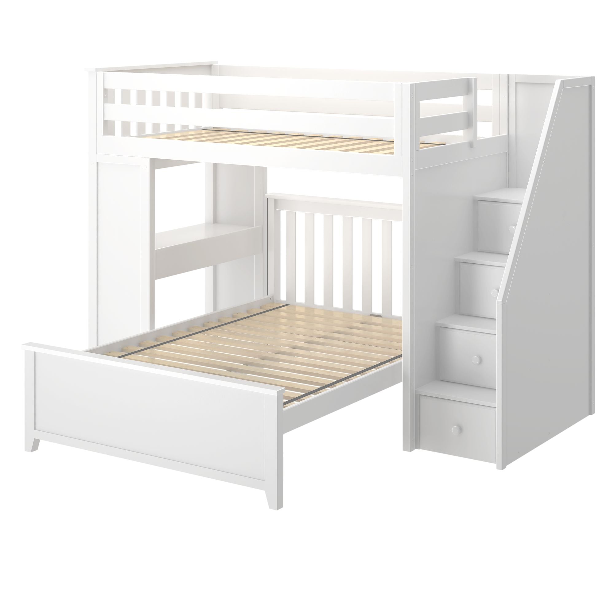 Jackpot Deluxe Brighton 1 Staircase Loft Bed Desk + Full Bed