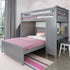 Jackpot Deluxe Brighton 1 Staircase Loft Bed Desk + Full Bed