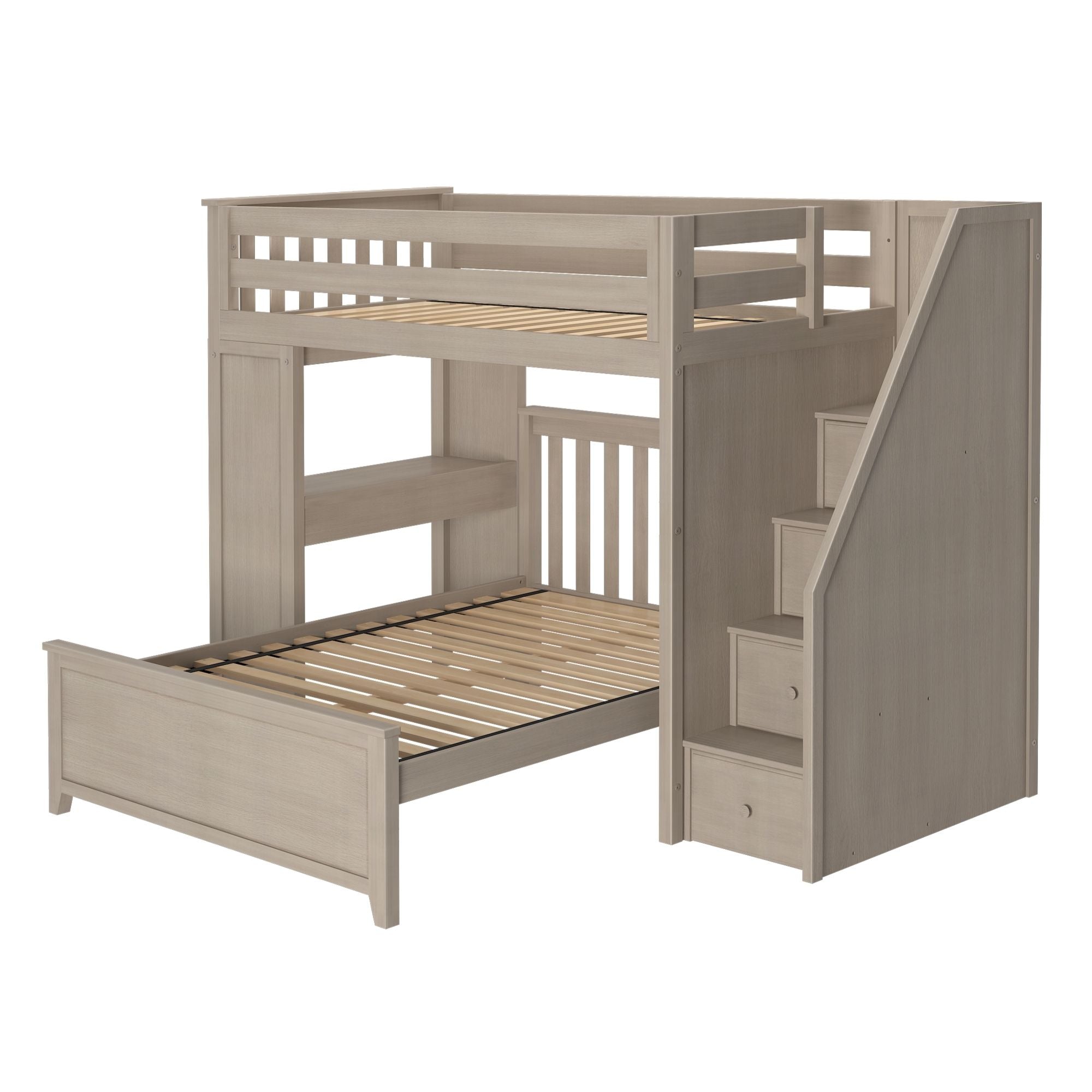 Jackpot Deluxe Brighton 1 Staircase Loft Bed Desk + Full Bed