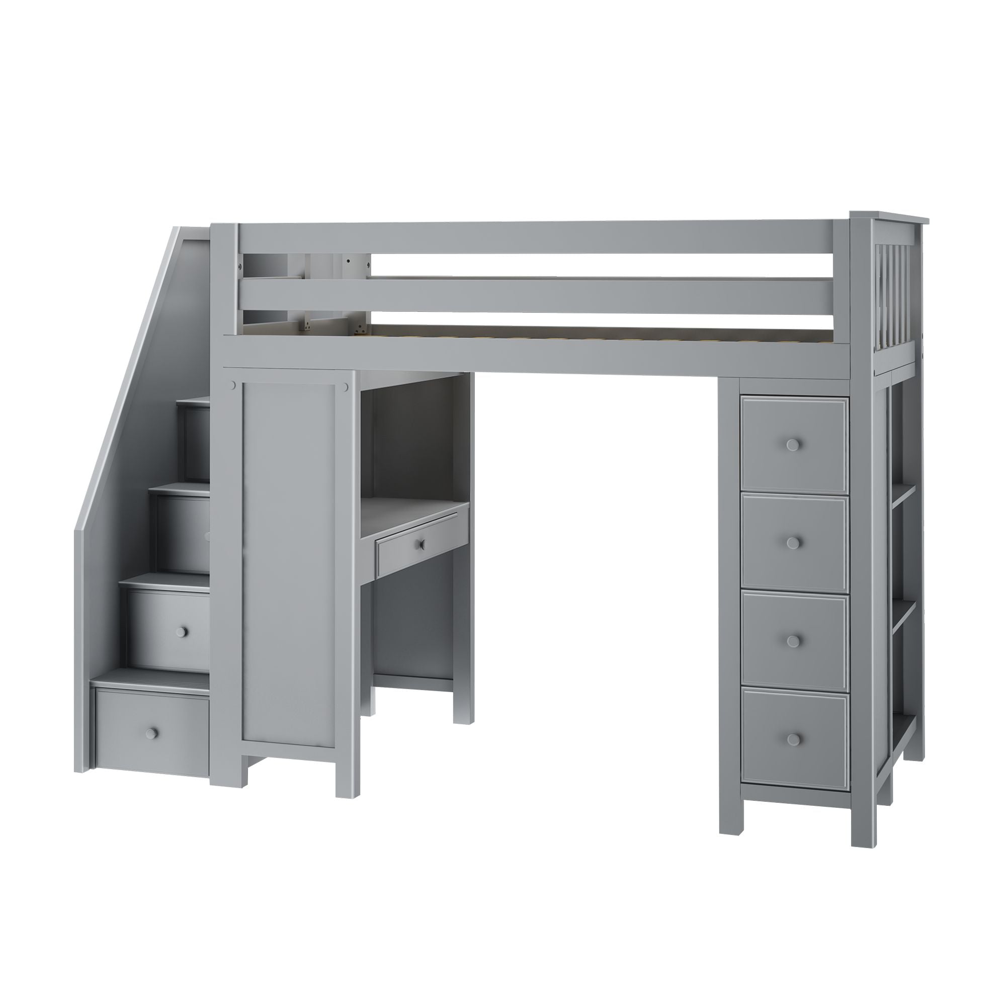 Jackpot Deluxe Chester 3 Staircase Loft Bed Desk + Dresser
