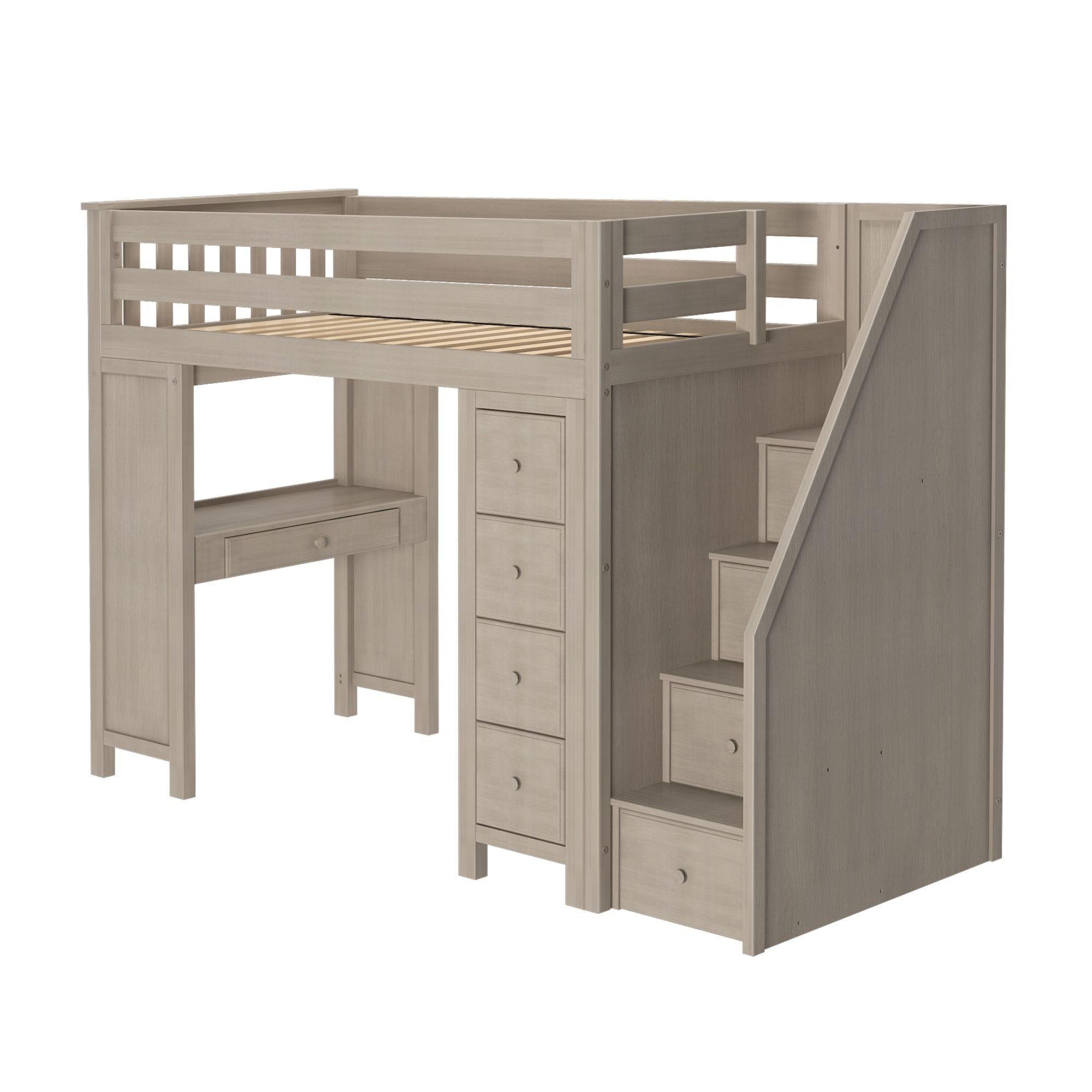 Jackpot Deluxe Chester 3 Staircase Loft Bed Desk + Dresser