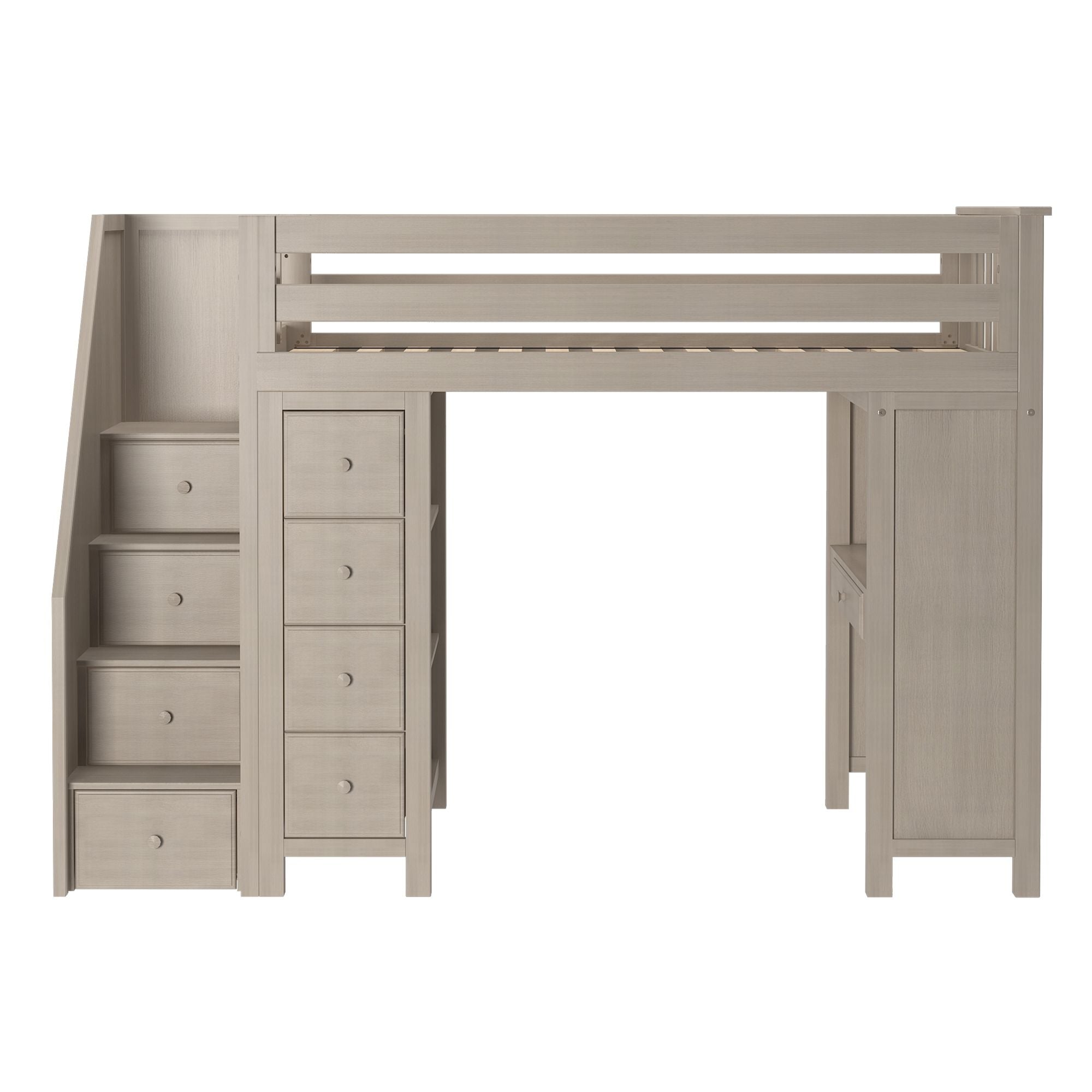 Jackpot Deluxe Chester 3 Staircase Loft Bed Desk + Dresser
