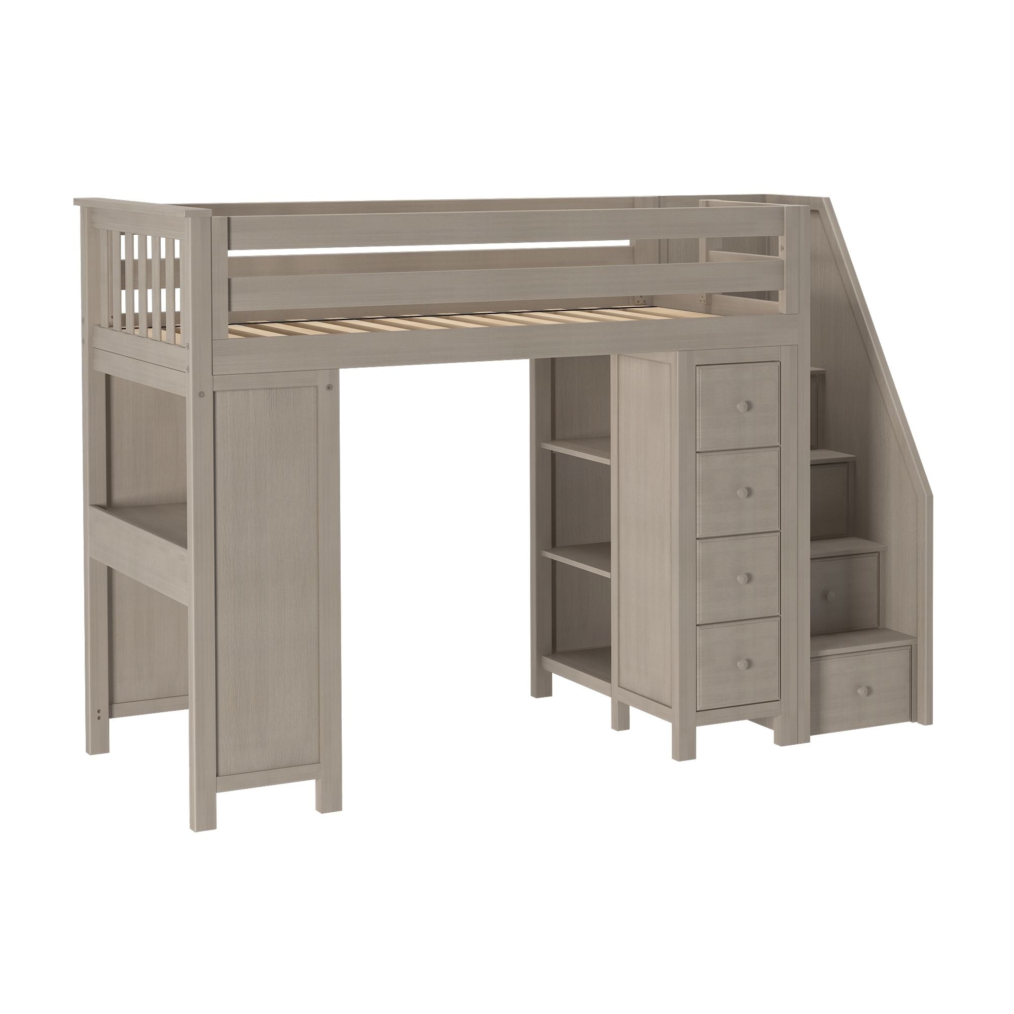 Jackpot Deluxe Chester 3 Staircase Loft Bed Desk + Dresser