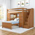 Jackpot Deluxe Chester 4 Staircase Loft Bed Desk + Dresser + Twin Bed