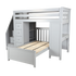 Jackpot Deluxe Chester 4 Staircase Loft Bed Desk + Dresser + Twin Bed