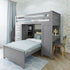 Jackpot Deluxe Chester 4 Staircase Loft Bed Desk + Dresser + Twin Bed
