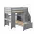 Jackpot Deluxe Chester 4 Staircase Loft Bed Desk + Dresser + Twin Bed