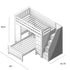 Jackpot Deluxe Chester 4 Staircase Loft Bed Desk + Dresser + Twin Bed