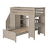 Jackpot Deluxe Chester 4 Staircase Loft Bed Desk + Dresser + Twin Bed