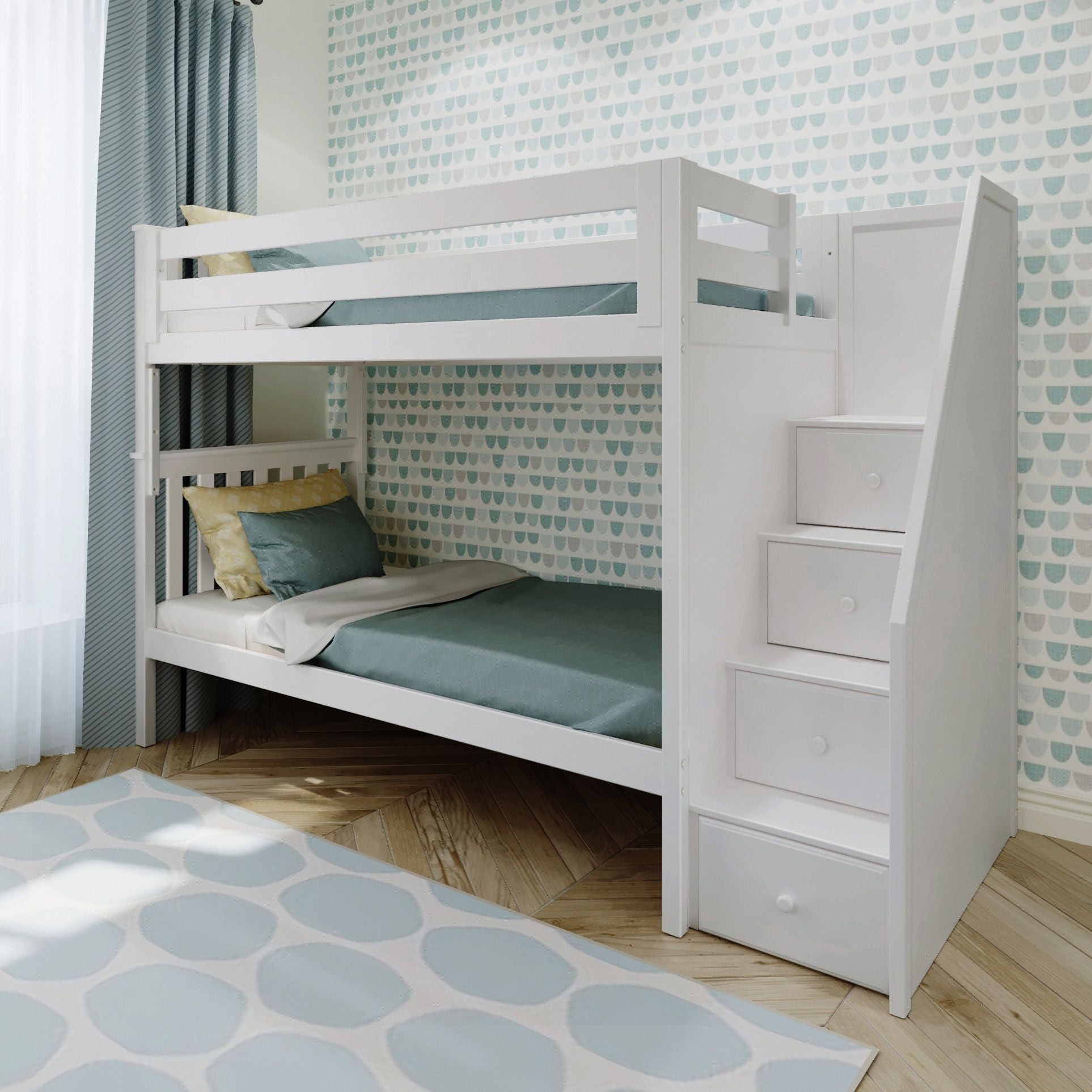 Jackpot Deluxe Sunderland Twin over Twin Staircase Bunk
