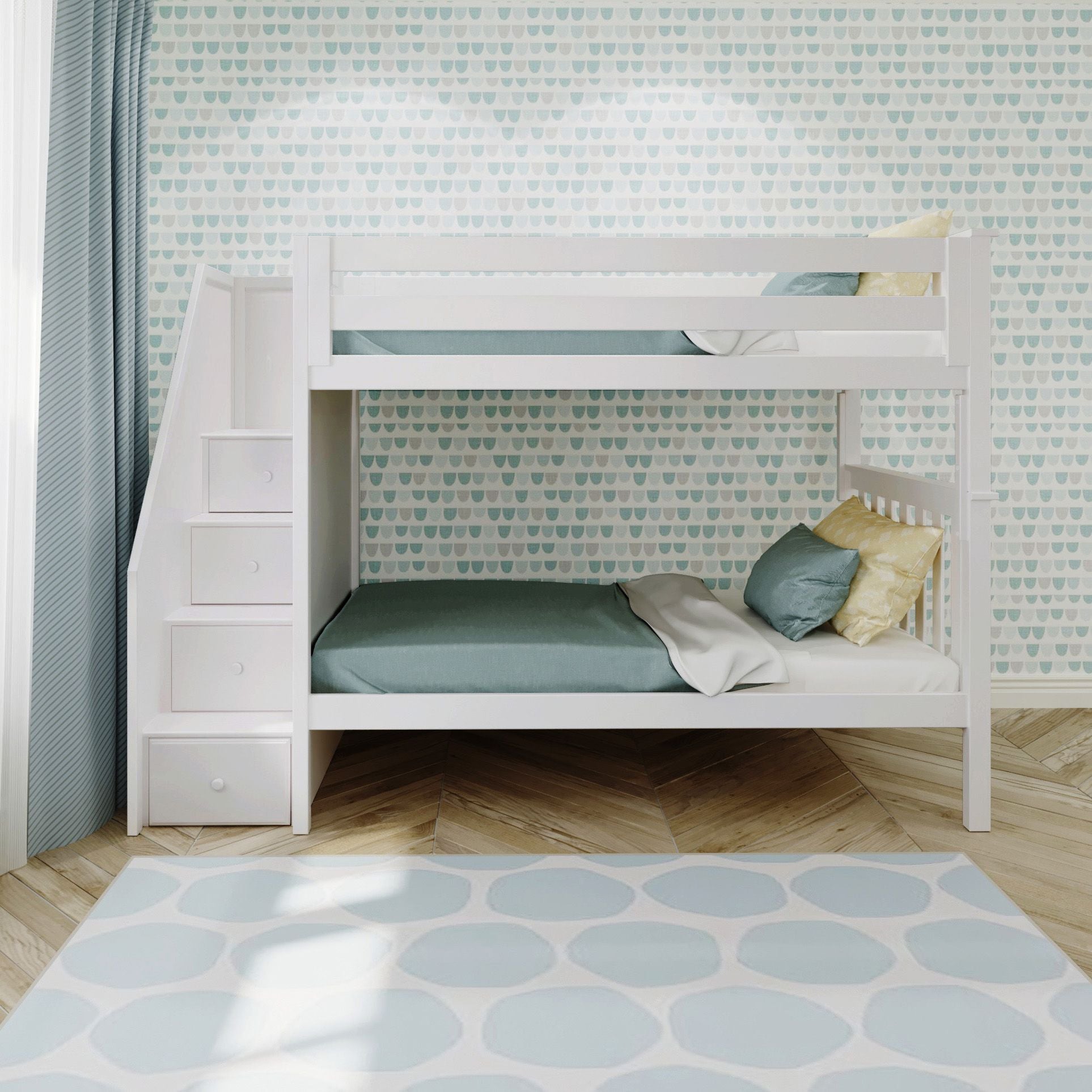 Jackpot Deluxe Sunderland Twin over Twin Staircase Bunk