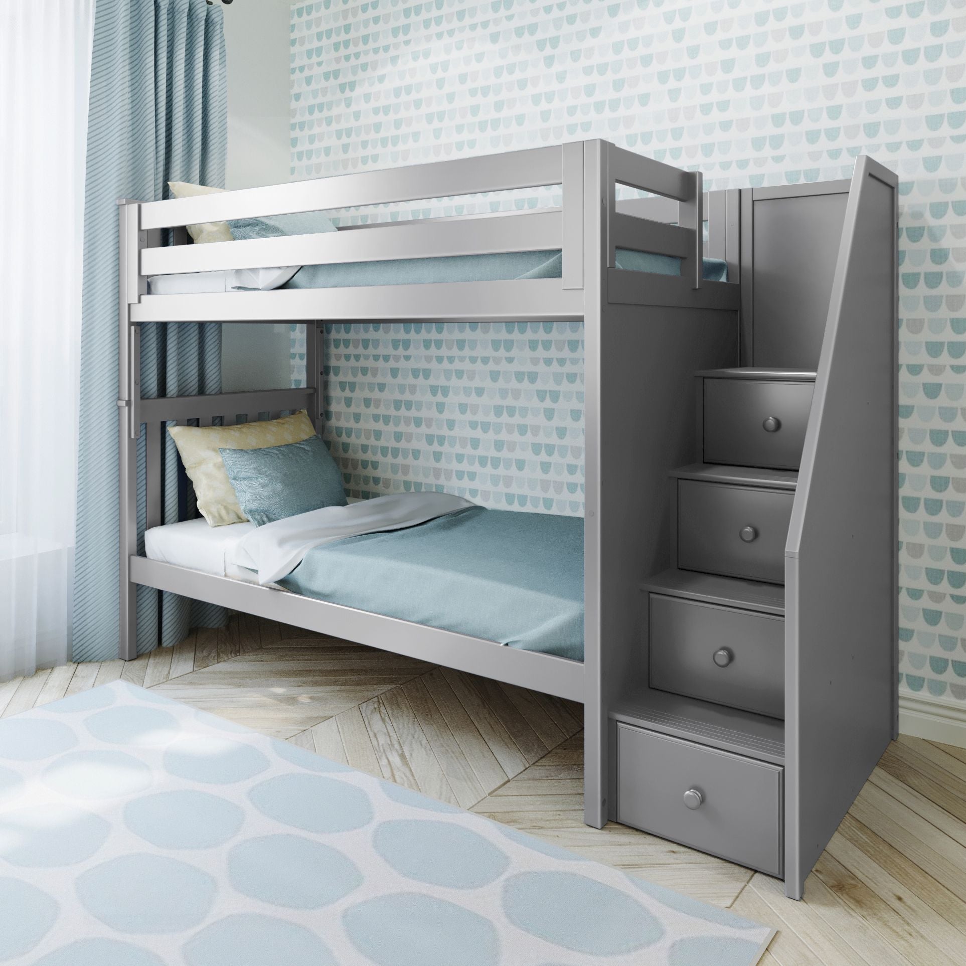 Jackpot Deluxe Sunderland Twin over Twin Staircase Bunk