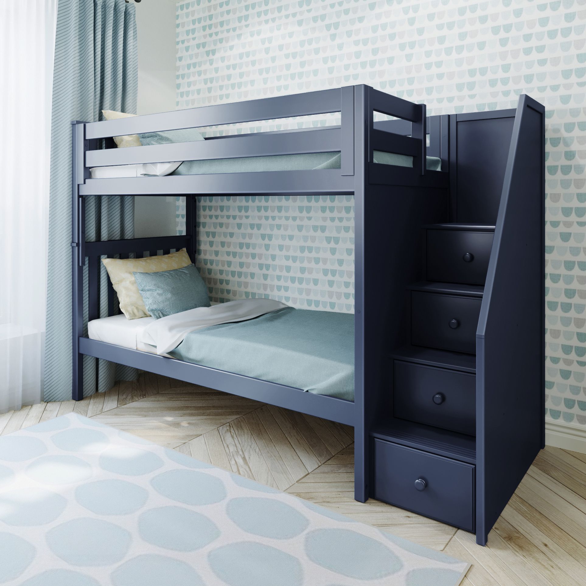 Jackpot Deluxe Sunderland Twin over Twin Staircase Bunk