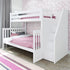 Jackpot Deluxe Newcastle Twin over Full Staircase Bunk