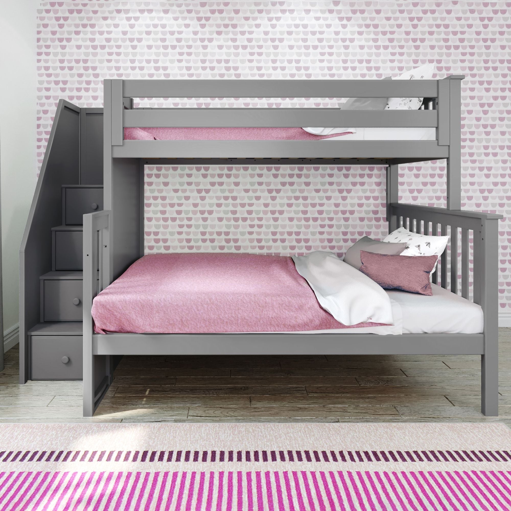 Jackpot Deluxe Newcastle Twin over Full Staircase Bunk