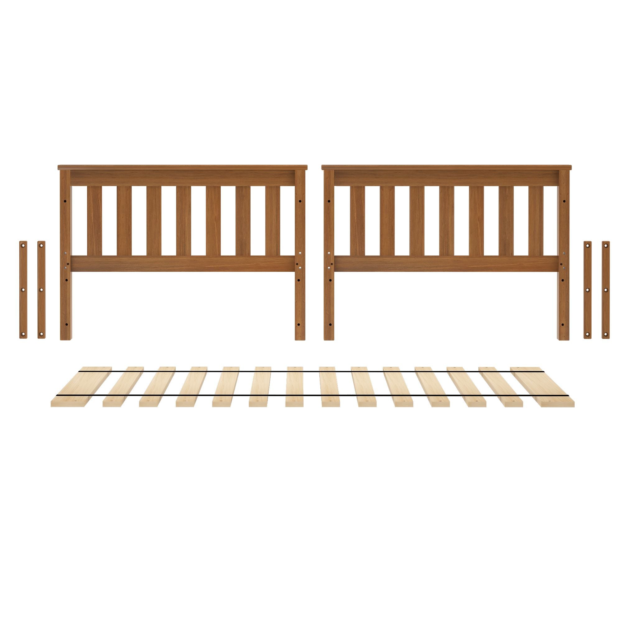Jackpot Deluxe Slat Twin/Twin Low Bed Ends with Twin Slat Roll
