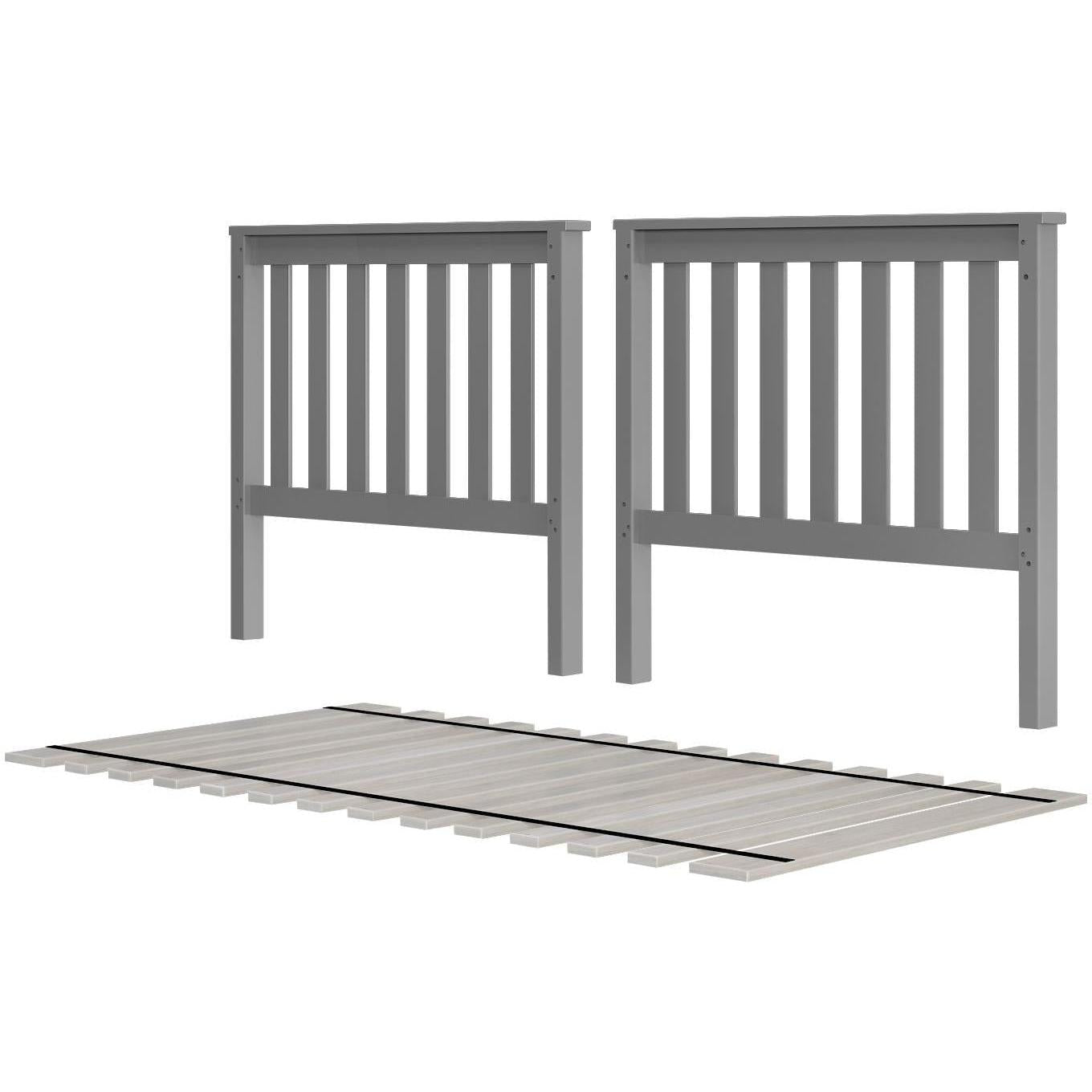Jackpot Deluxe Slat Twin over Twin High Bed Ends with Twin Slats Roll