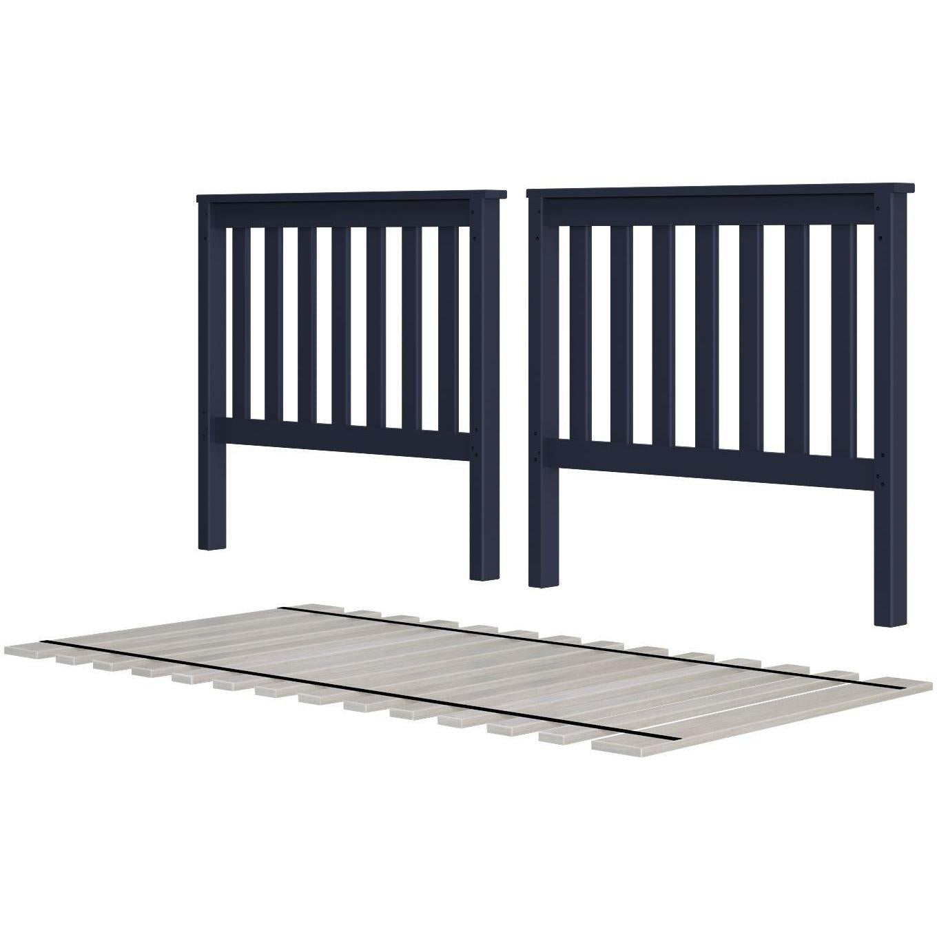 Jackpot Deluxe Slat Twin over Twin High Bed Ends with Twin Slats Roll