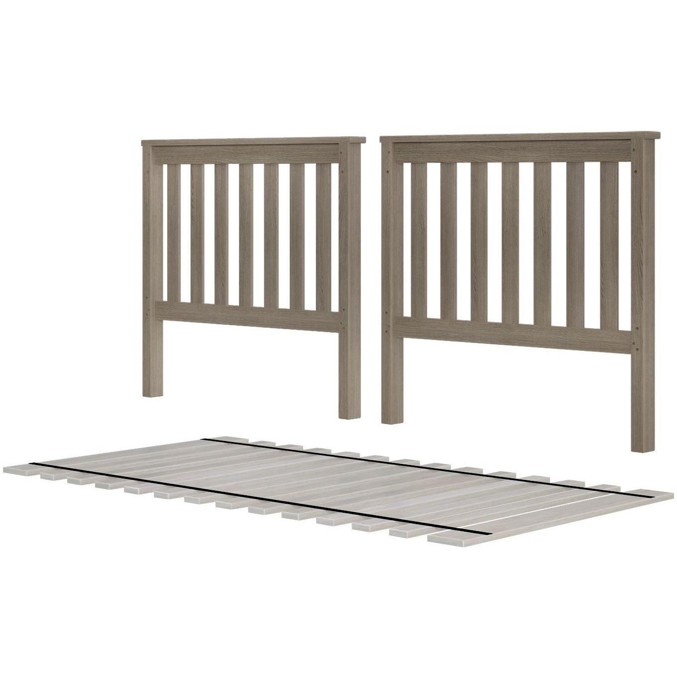 Jackpot Deluxe Slat Twin over Twin High Bed Ends with Twin Slats Roll