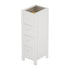 Jackpot Deluxe Narrow 4 Drawer Dresser, White
