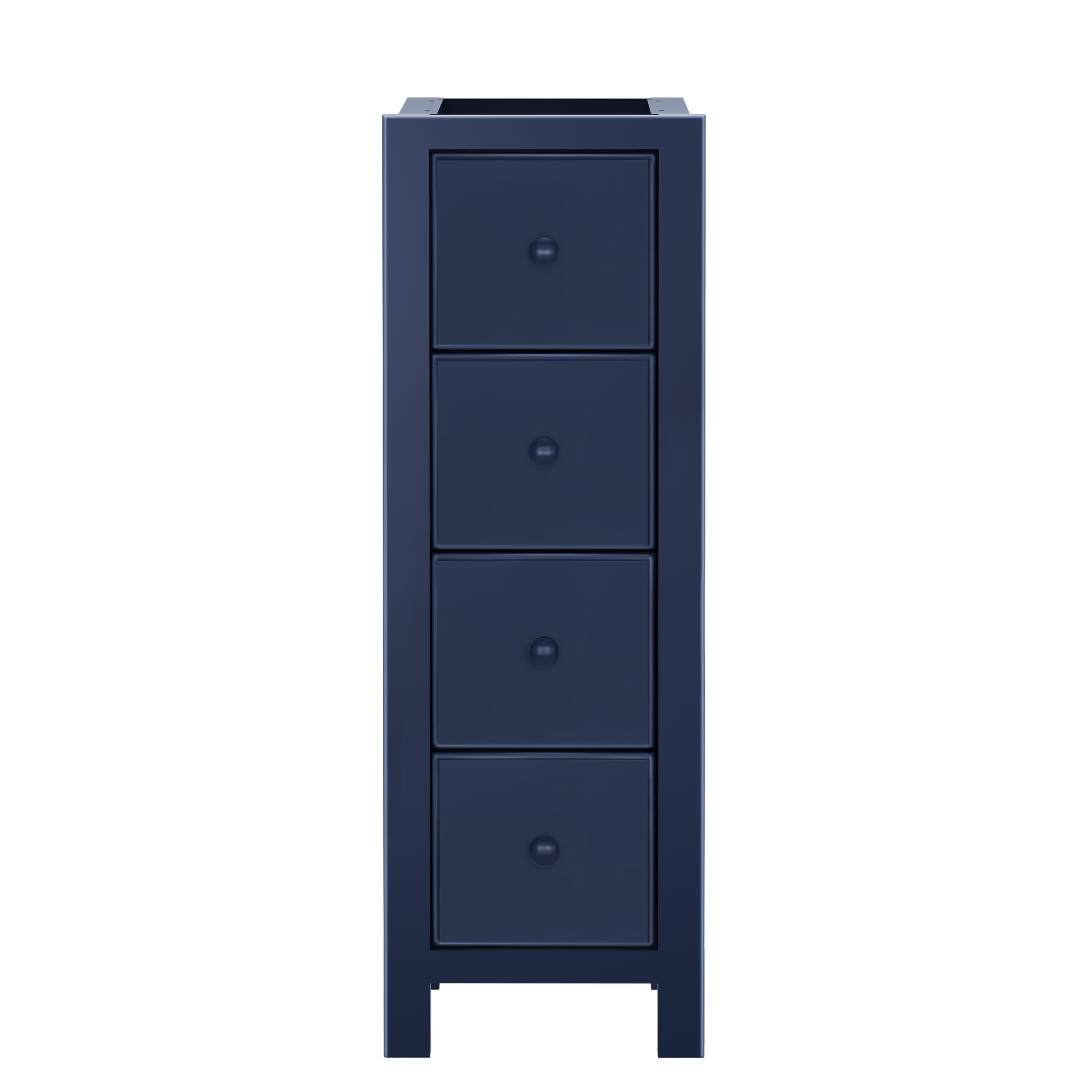 Jackpot Deluxe Narrow 4 Drawer Dresser, White
