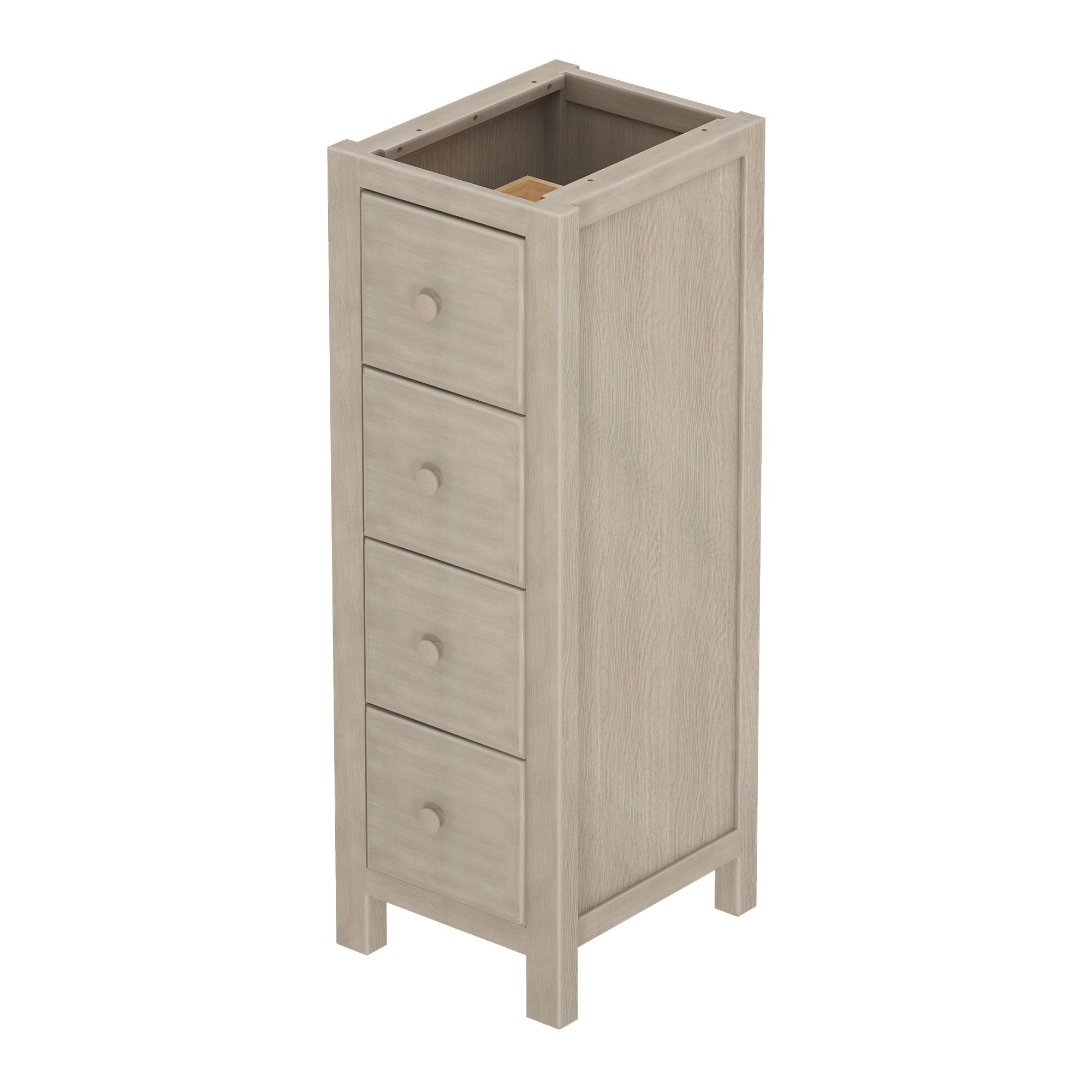 Jackpot Deluxe Narrow 4 Drawer Dresser, White