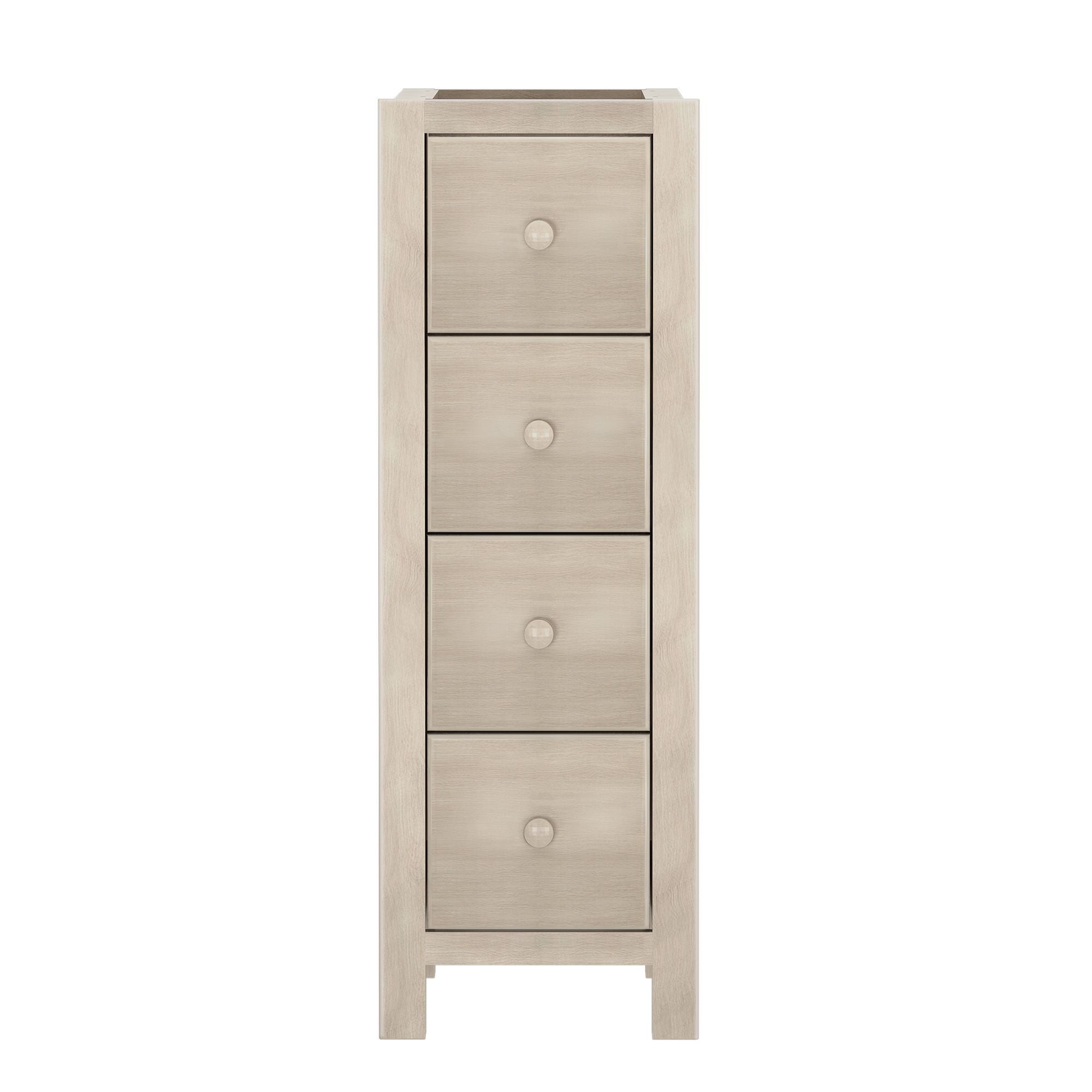 Jackpot Deluxe Narrow 4 Drawer Dresser, White