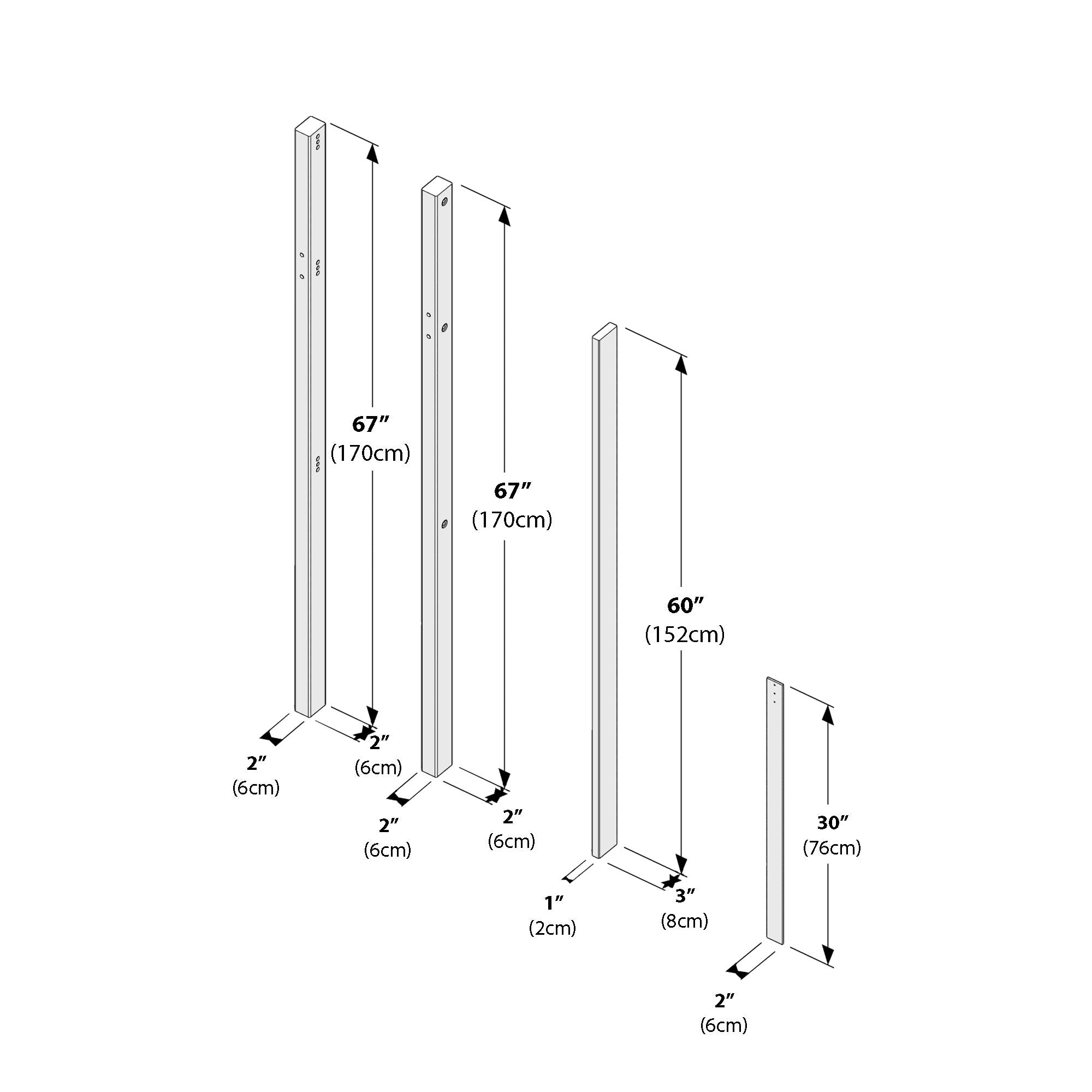 Jackpot Deluxe 2 High Loft Legs with 3/4 Long Cross Member