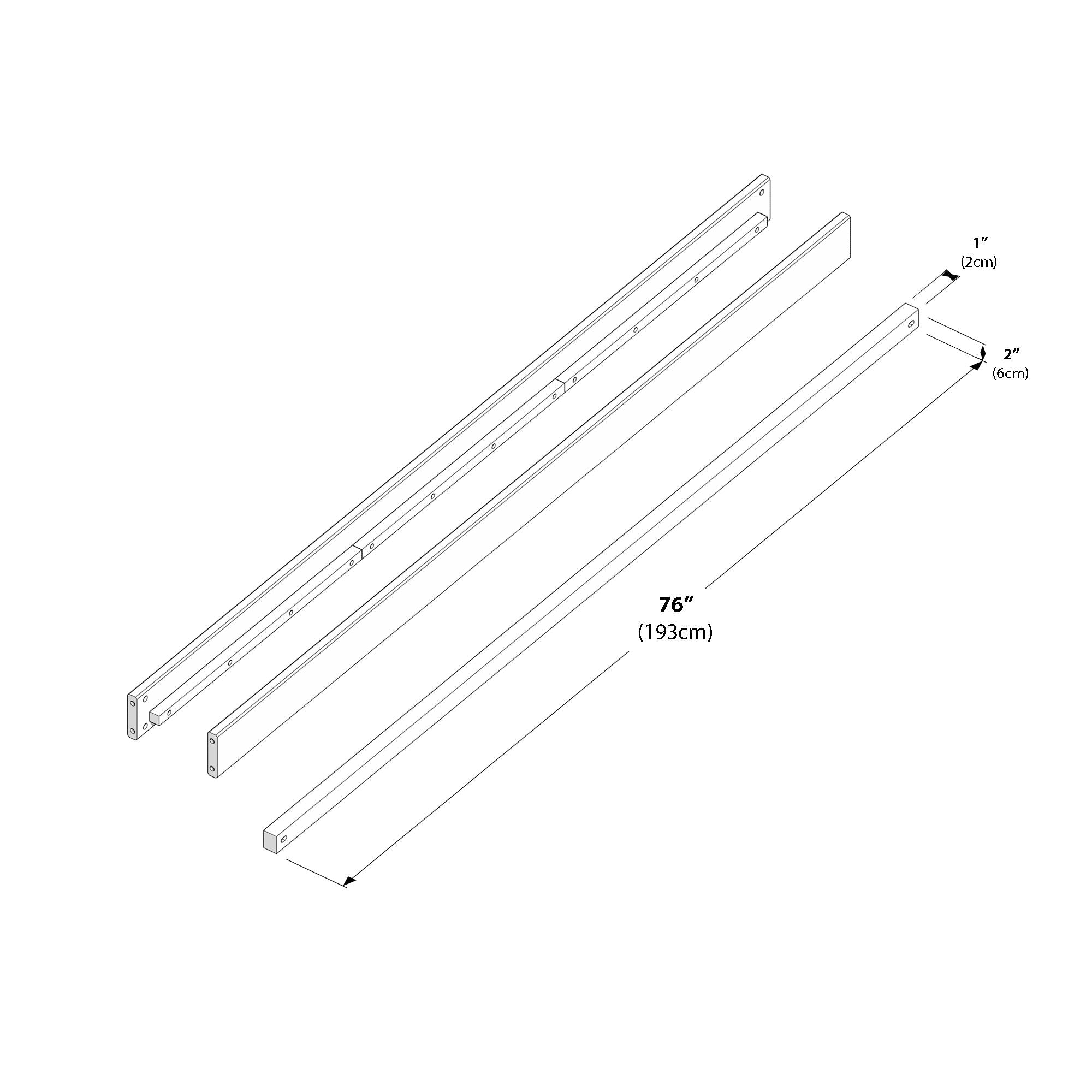 Jackpot Deluxe Bed Side Rails incl. Support Bar (Full)