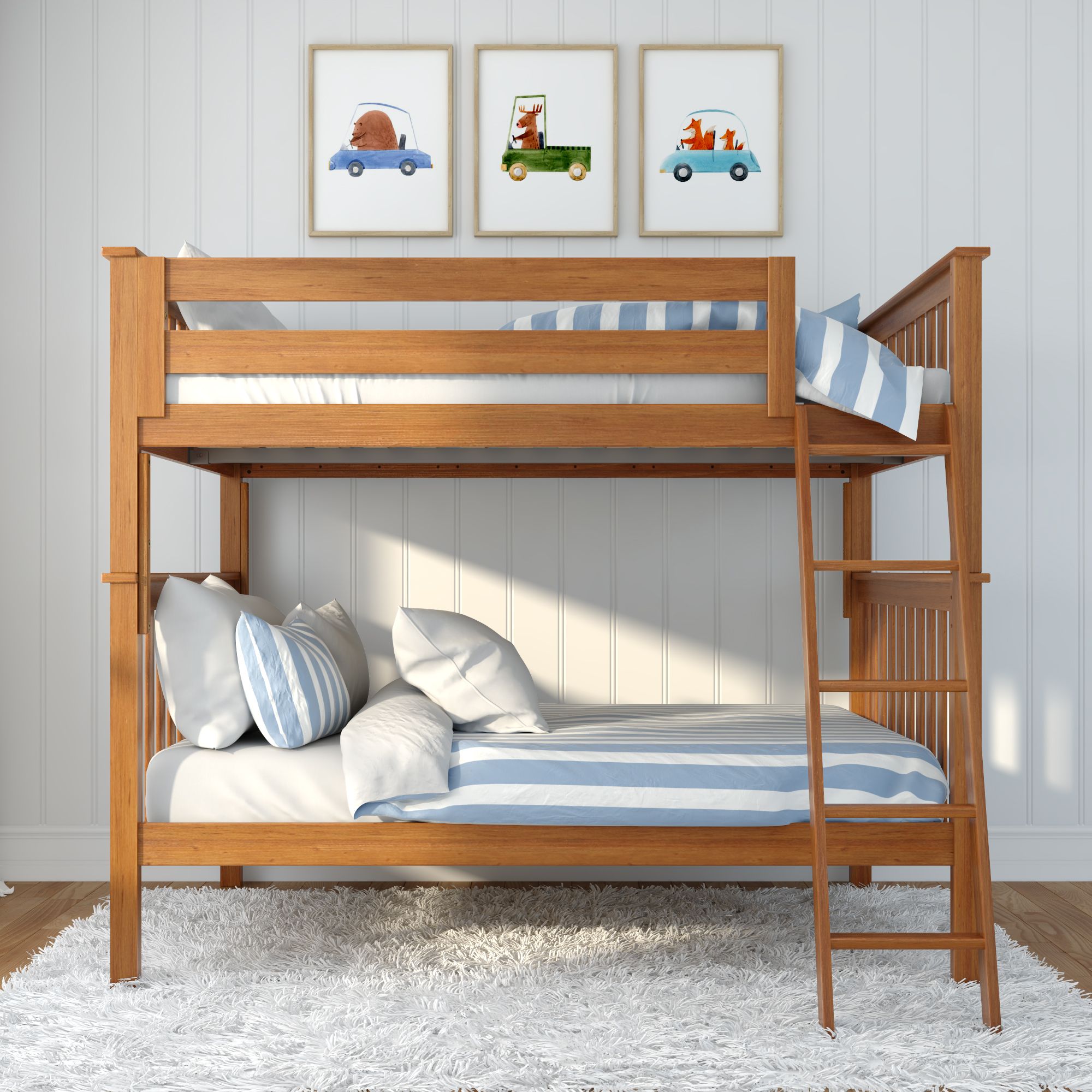 Jackpot Deluxe Cambridge 1 Full over Full Bunk with Angle Ladder