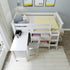 Jackpot Deluxe Windsor 3 Twin-Size Storage Loft Bed with Two Dressers and Desk