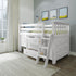Jackpot Deluxe Windsor 3 Twin-Size Storage Loft Bed with Two Dressers and Desk