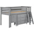 Jackpot Deluxe Windsor 3 Twin-Size Storage Loft Bed with Two Dressers and Desk