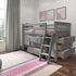 Jackpot Deluxe Windsor 3 Twin-Size Storage Loft Bed with Two Dressers and Desk