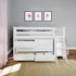 Jackpot Deluxe Windsor 1 Twin-Size Storage Loft Bed with Two Dressers