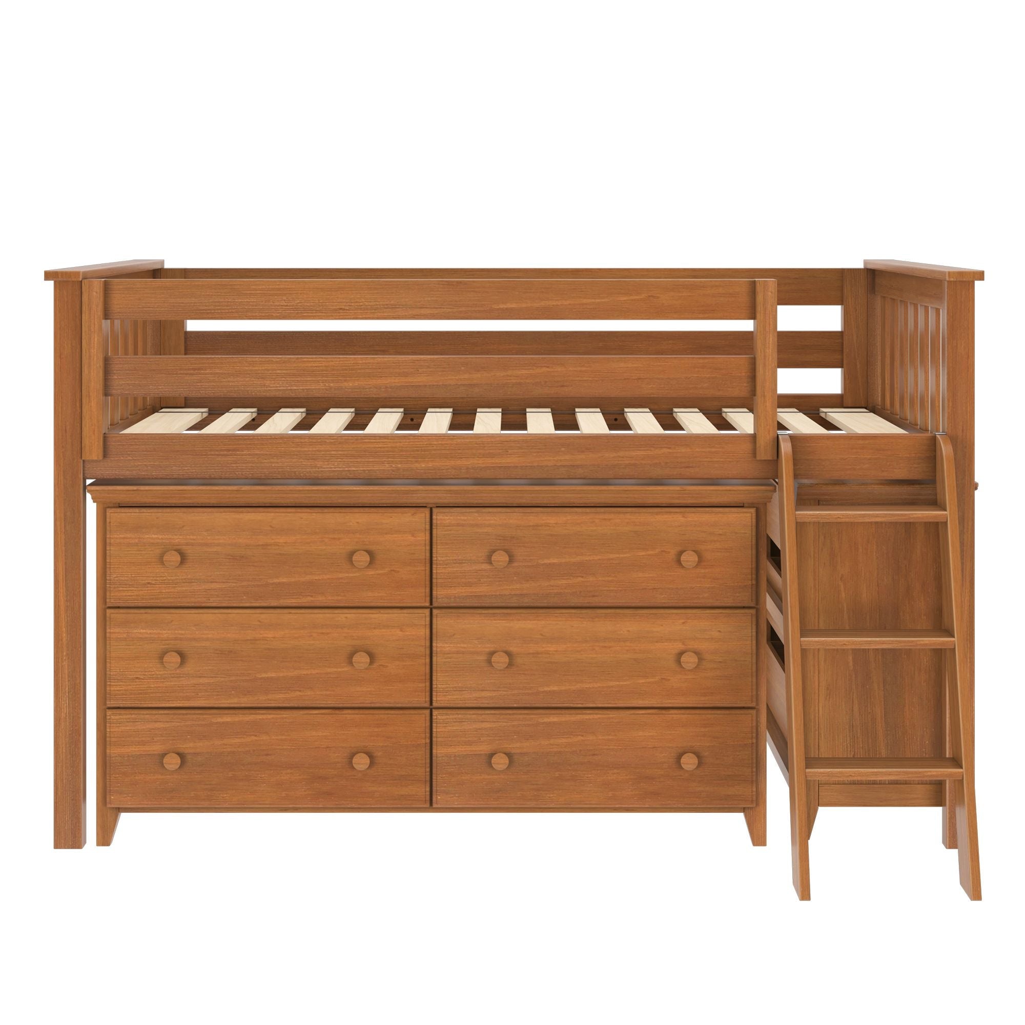 Jackpot Deluxe Windsor 1 Twin-Size Storage Loft Bed with Two Dressers