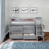Jackpot Deluxe Windsor 1 Twin-Size Storage Loft Bed with Two Dressers