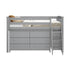 Jackpot Deluxe Windsor 1 Twin-Size Storage Loft Bed with Two Dressers