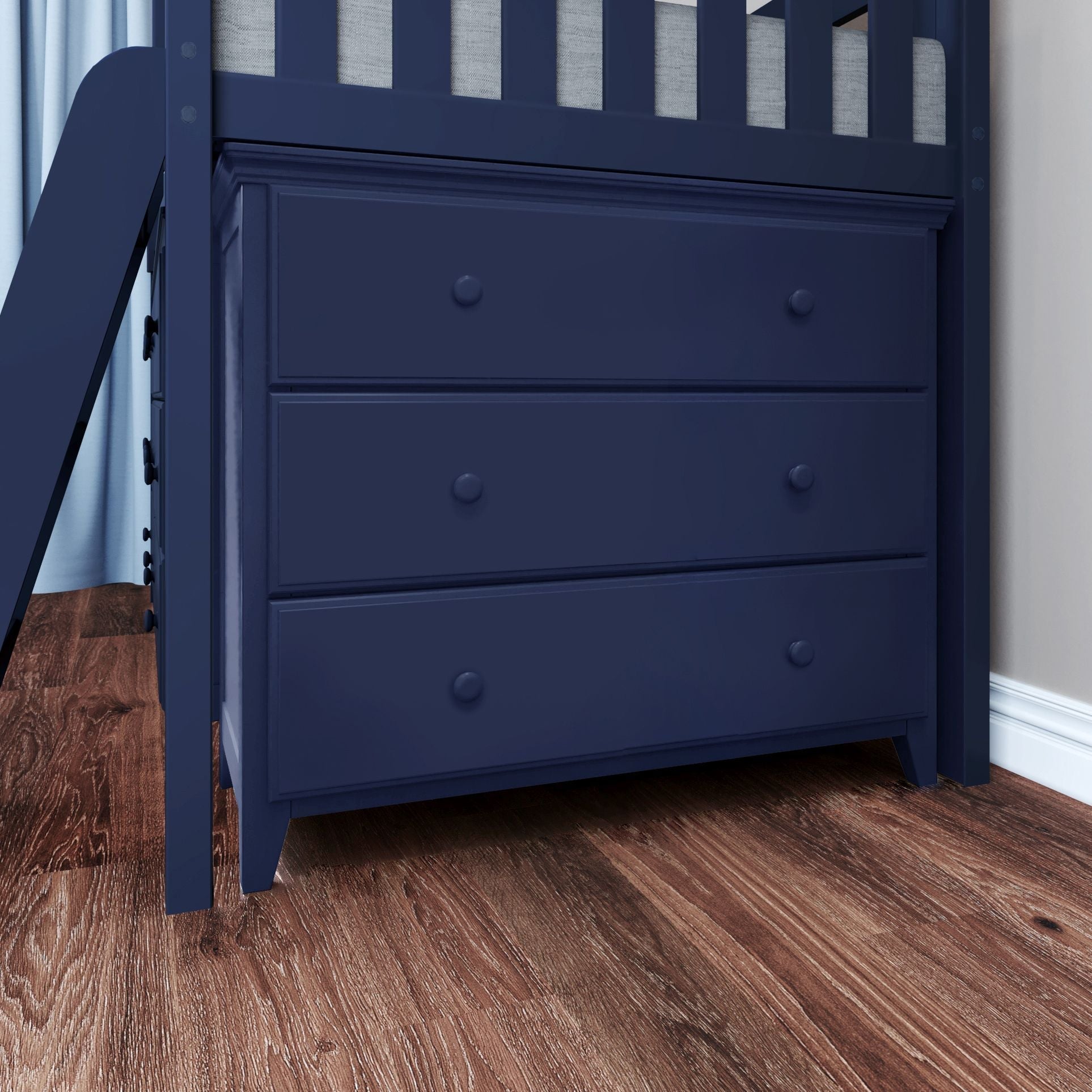 Jackpot Deluxe Windsor 1 Twin-Size Storage Loft Bed with Two Dressers